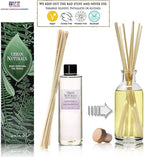 Urban Naturals Lavender & Sandalwood Scented Oil Reed Diffuser Refill | Includes a Free Set of Reed Sticks! 4 oz.