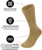 Feraricci Solid Color Casual Dress Socks for Men - Colorful & Comfortable Crew Socks