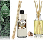 Urban Naturals Reed Diffuser Oil Refill Sensual Amber Blossoms with Jasmine, Freesia, Plum, Orange Blossom, Vanilla 8 oz + Free Reed Sticks, Made in The USA