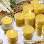 12 Pack Fresh Citronella Scented Tea Lights Candles, 4-5 Hours Natural Palm Tea Candles Bulk for Home Scented, Small Indoor Summer Tealight Votives for Home, Patio Garden Yard