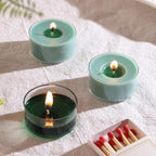 Pine Forest Scented Tea Lights Candles – Pine Green – 6 Hour Burn – 100% Palm Wax – Scented Tealight Candles for Christmas, Winter Holidays, Festive Decor – 48 Pack Scent Votive Candle