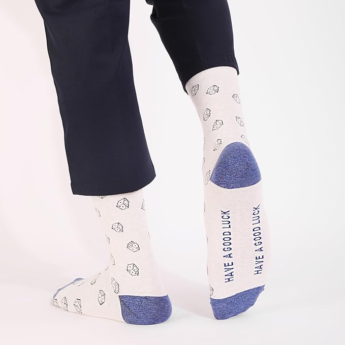 HHX YONLEE Dress Socks 5/6/10 Pairs Crew Argyle Colorful Cotton Novelty Casual Happy Fun