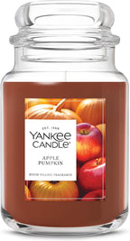 Yankee Candle Apple Pumpkin, Fall Scented Candle, 22oz Large Jar with up to 150 Hour Burn Time