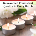 100 Pack Tealight Candles in Metal Cups - Clean, White Unscented with 4.5 Hour Long Burning Time - Votive Candles Bulk for Romantic Dinner, Weddings, Spa & Hotels by PARNOO