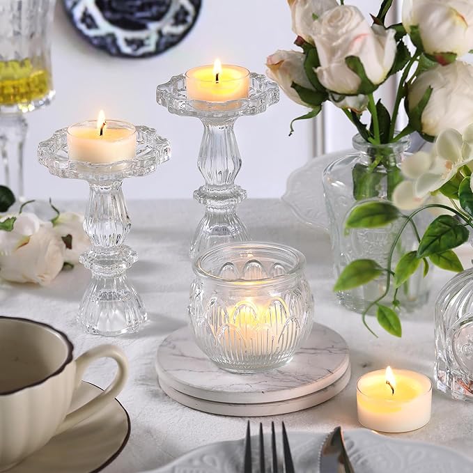 100 Pcs Soy Wax Tealight Candles (6 Hour Burn Time) White Unscented Votive Candles, Smokeless & Extended Burn Time Clear Cup Tea Lights for Weddings, Home, Emergencies