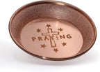 Copper Offering Prayer Ritual Bowl Plate - Great for use Meditation,Smudging, Incense,Candle Dish, Ash Catcher,Jewelry Dish,Witches(Praying)