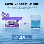 W&E Choice Moisture Absorbers with Lavender Scent, Portable Dehumidifier for Closet & Bathrooms, Kitchen, Humidity Absorber Odor Eliminator Absorber, 12Pack