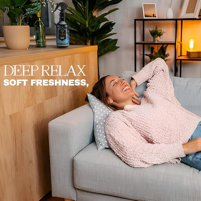 Room Spray Air Freshener –Odor Eliminator Spray for Home, Bathroom & Office – Long Lasting Floral Mist Deodorizer, Non Toxic Natural Air Spray for Bedding10.14 fl oz (Sky-Rose-Mango)