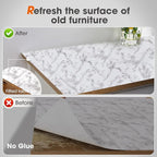 Drawer and Shelf Liner, Non-Slip Kitchen Cabinet Liners Non-Adhesive Thick Strong Grip Waterproof Washable Mats Protect Dresser Shelves Cupboard Bathroom Cabinets, White Marble, 18 in X 30 FT
