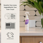Grow Fragrance Scented Fabric and Room Air Freshener Spray - Certified Non-Toxic, 100% Plant-Based Essential Oils - 5 oz (Lavender Blossom + Black Currant Rose 2-Count)