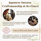 Hasegawa Hyakurakuko Premium Japanese Sandalwood Incense - Long Type, 40 Sticks with Aluminum Holder, 20-30 Min Burn Time, Made in Japan 線香 百楽香 (Palo Santo)