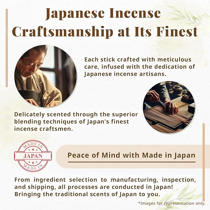 Hasegawa Hyakurakuko Premium Japanese Sandalwood Incense - Long Type, 40 Sticks with Aluminum Holder, 20-30 Min Burn Time, Made in Japan 線香 百楽香 (Vanilla)