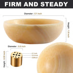 Koville Mexican Natural Onyx Incense Holder, Incense Holders for Sticks, Sturdy Incense Burner Ash Catcher, Ideal for Meditation, Relaxing, Easy to Clean(Mexico Onyx)