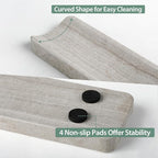 Koville Natural Marble Incense Holder, Incense Holders for Sticks, Incense Burner Holder, Ideal for Meditation and Relaxing, Easy to Clean(White Wooden)