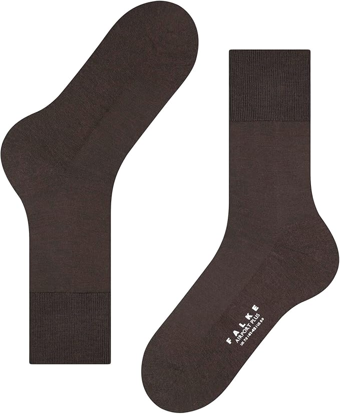 FALKE Men's Airport Dress Socks, Premium Merino Wool Cotton Blend, Sustainable Luxury, Eco-Friendly Business Casual, 1 Pair