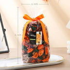 Fall Potpourri Bags, Oranges Scented Dried Flowers, Autumn Potpourri Bowl Vase Filler Decorative, Citrus Fragrance for Bathroom, Home Decor Fragrance Sachet Petal (Orange)
