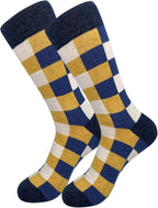HHX YONLEE Dress Socks 5/6/10 Pairs Crew Argyle Colorful Cotton Novelty Casual Happy Fun