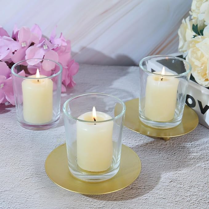 White Beeswax Votive Candles 24 Pack,100% Pure Beeswax Candles,Unscented,Slow-Burning 11-12 Hours, Natural Bees Wax Candle for Home,Church,Prayer