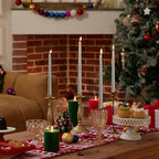 New Burning Formula Unscented Dripless 10-Inch Taper Candles Set of 12 - Silver, for Wedding, Dinner - Smokeless, Long Burning - Hand Poured, Colored Tall Candlesticks - Plata