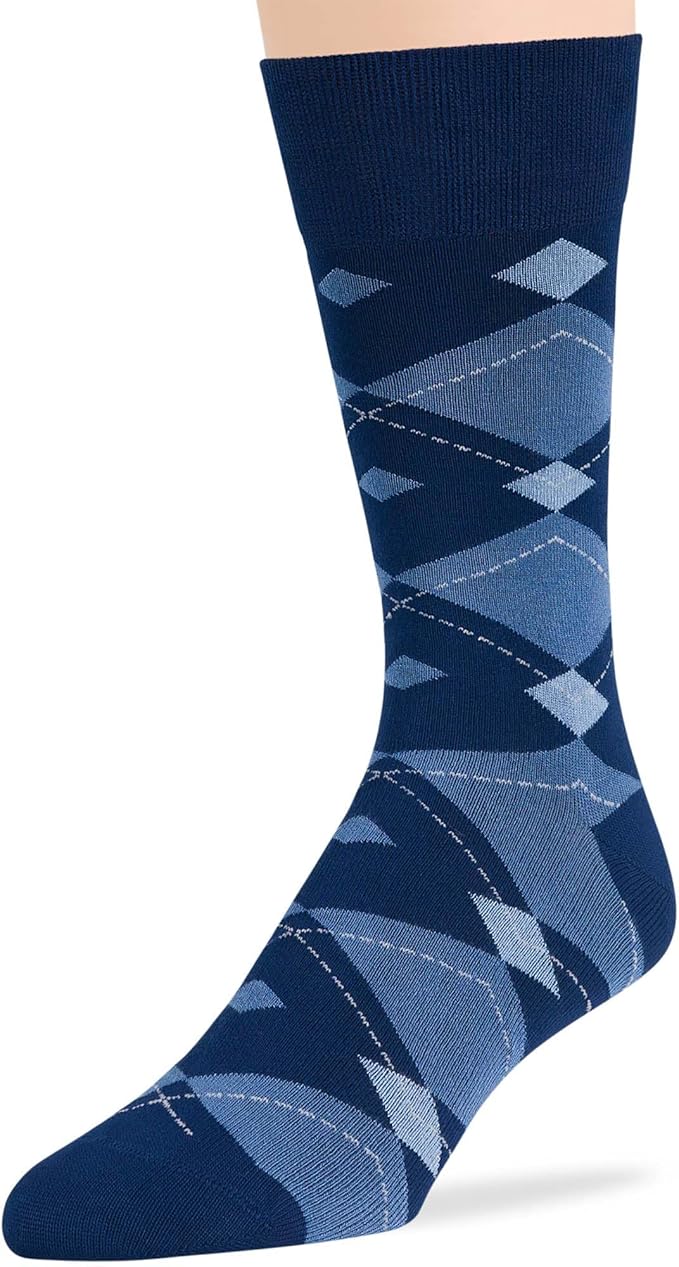 7BigStars Mens Dress Socks – 4 Pack Bamboo Crew Fit, Solid or Patterned, Thin Seamless Breathable Business