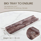 Koville Marble Incense Holder, Incense Holder for Sticks, Incense Sticks Holder Ash Catcher for Meditation Yoga SPA, Natural Stone Incense Burner, Home Table Decor (Red)