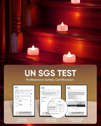 5plots Flameless Candles, 50Pcs Tea Lights Candles Battery Operated, Flameless Tealight Candles, Electric Tea Lights Votive Candles - Pink - 1.5" x 1.25"- No Flicker