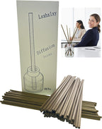100 Brown Reed Fiber Diffuser Sticks,Diameter 3.5mm, Length 190mm (7.48 inches), Suitable for Various Essential Oils and Perfume, Lasting, Stable and Diffusing Fragrance