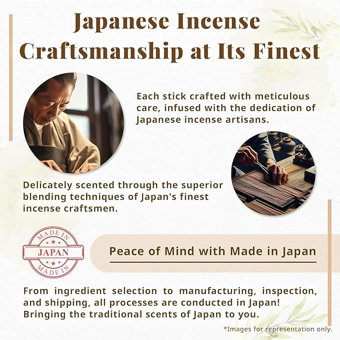 Hasegawa 永遠の今 悠々 | Low Smoke Japanese Incense Sticks | Tranquil Agarwood & Sandalwood Blend | 5.3-inch, 30-Minute Burn, No Synthetic Fragrances, 100g Pack