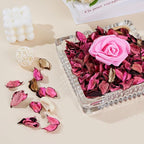 Potpourri Bowl Fillers - Rose Scented Vase Fillers Fragrance | Pink Home Decor | Fragrance for Bathroom Living Room Bedroom | Air Freshener, Gifts (Pink Rose)