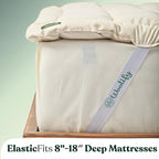 Organic Merino Wool Mattress Topper - Luxury Pillow Top Mattress Pad, Handmade, Non-Toxic, Cooling & Hypoallergenic, Natural Back Pain Relief, Sustainable Bedding (Queen)