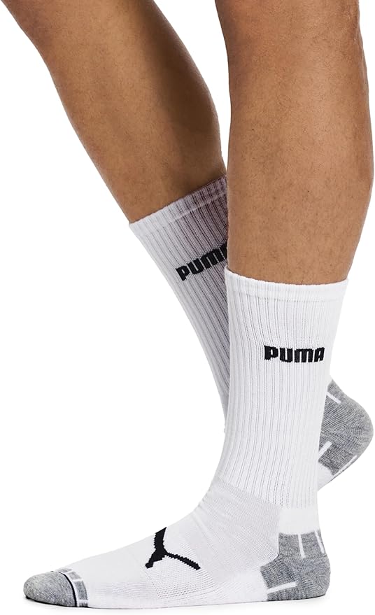 PUMA mens 6 Pack Crew Socks