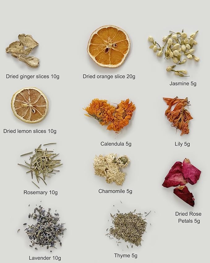 Simmering Potpourri, Potpourri Simmer Pot, All-Natural Handmade Stove Top Rose Lavender Dried Orange Slices Perfect for House Warming Hostess Gift