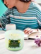 Rosemary Eucalyptus Peppermint Candle | Highly Scented Large 3 Wick Soy Candle 15.8 oz | Uplifting Eucalyptus Mint Scented Candles for Home | Aromatherapy Stress Relief Spa Candles for Men & Women