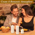 MTLEE 6 Pcs Pillar Candles 3 Set 2 in x 3, 6, 8 Inch Smokeless Dripless Unscented Pillar Candles Long Clean Burning Wax for Wedding Dinner Party Spa Emergency Ceremony Home Decor(White)