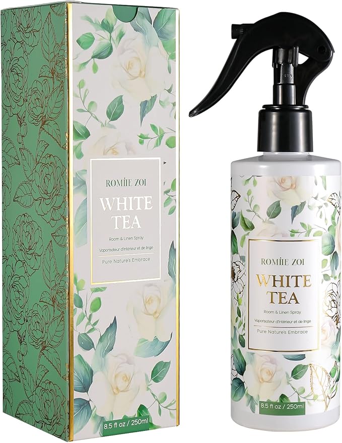 Room Spray Air Freshener Scented White Tea with Natural Plant Extract Room Fabric Spray for Home Fragrance linen Spray air Freshener - 8.5 FL OZ