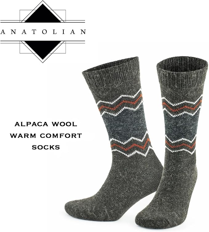 anatolian Alpaca Wool Socks Low Calf for Men Women - Warm Comfortable Everyday Casual Dress Socks