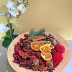 Qingbei Rina Christmas Potpourri Bags,Cinnamon/Apple/Pine Scented Potpourri Bowl Filler,Winter Holiday Decorative Dried Flowers,Home Fragrance Sachet of Petal, Vase Filler,2 Bags,20 oz(Red+Green)