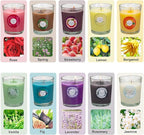 Scented Candles, Jasmine, Rose, Vanilla, Bergamot, fig, Lavender, Lemon, Spring,Strawberry, Rosemary, Aromatherapy Candles,Soy Wax Glass Jar Candle - 20 Pack