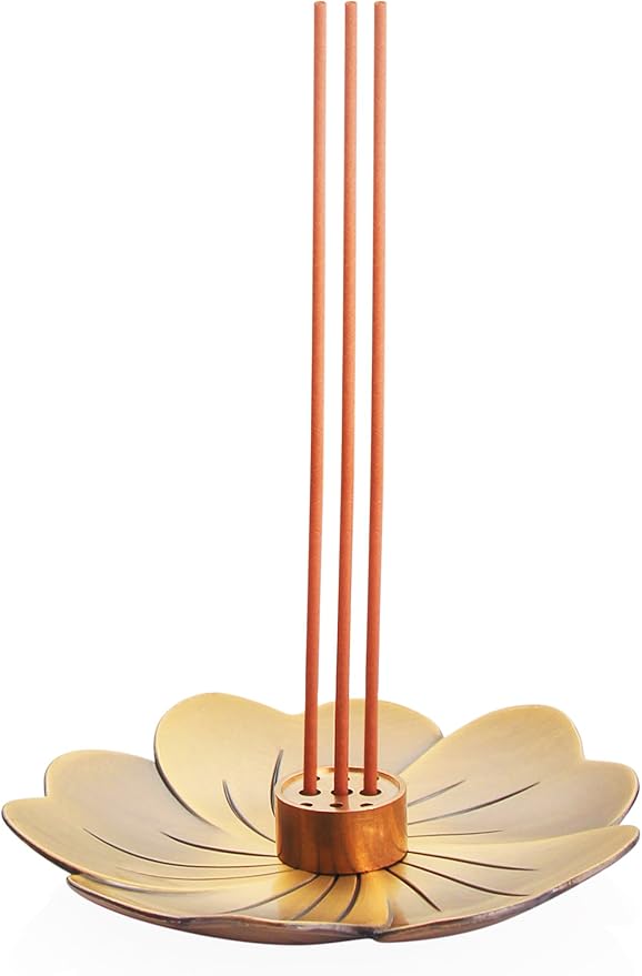 Stick Incense Burner Coil Incense Holder Nine Hole Type Design Brass