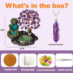 Amethyst Incense Holder Burner, Waterfall Fountain Backflow Cone Burner, Healing Crystal and Stone, Women Gifts for Christma