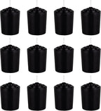 Mega Candles 12 pcs Unscented Black Votive Candles, Hand Poured Wax Candle 15 Hours 1.5 Inch x 2.25 Inch, Home Décor, Wedding Receptions, Centerpieces, Occasions, Events, Meditations, Holders