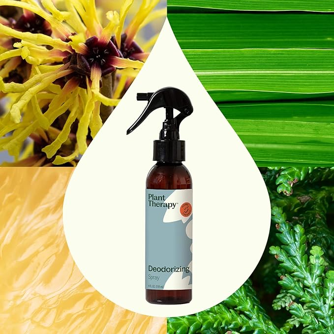 Plant Therapy Deodorizing Room Spray 4 oz Quick, On-The-Go Freshness, Safe & Gentle for Everyday Use, Free from Harsh Chemicals & Synthetic Fragrances