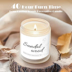 MOASITN Sandalwood Scented Candles for Home| Cedar,Sandalwood,Musk Scented Soy Candle| Handmade Longlasting Aromatherapy Candle| Jar Candel Gift for Women,Men for Spring,Birthday,Relaxing|7oz