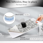 Drawer and Shelf Liner, Non-Slip Kitchen Cabinet Liners Non-Adhesive Thick Strong Grip Waterproof Washable Mats Protect Dresser Shelves Cupboard Bathroom Cabinets, Boho: Floral, 12 in X 20 FT