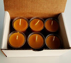100% Beeswax 15-Hour Votives Candles Organic Hand Made - 2" Tall, 1 1/2 Thick (Pack of 6)