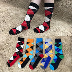 DRASEX Men's Dress Socks Funky Colorful Pattern Cotton Novelty Casual Crew Socks