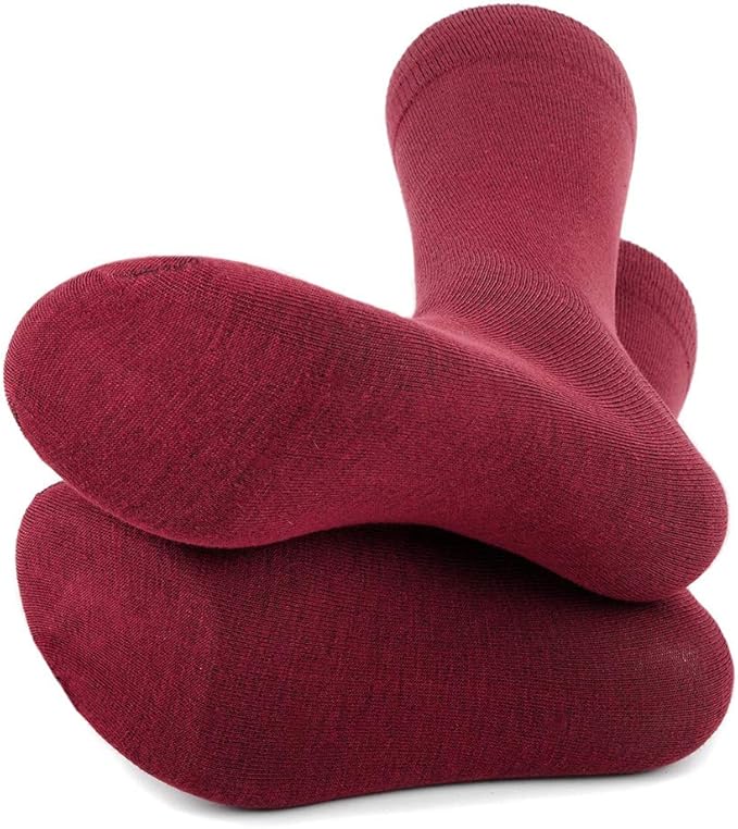 Feraricci Solid Color Casual Dress Socks for Men - Colorful & Comfortable Crew Socks