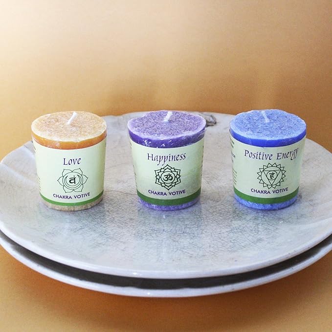 Premium Scented Hand Made Chakra Energy Candle | Votive 12-pack | Love, Svadhishtana| Yoga, Prayer & Meditation Candle | Long Burn |Essential Oils Cedar, Spruce, Rosemary | Aloha Bay