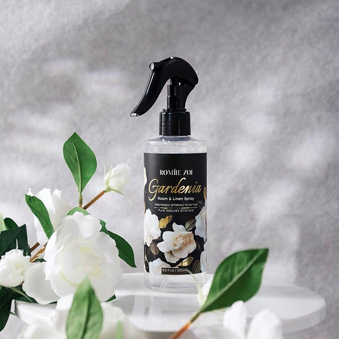 Linen & Room Air Freshener Spray Room Mist, with Natural Plant Extract, Gardenia Scent, 8.5 FL OZ.