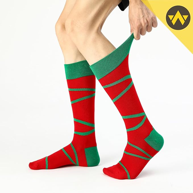 WANDER Men's Dress Socks Cotton Thin Classic Lightweight Socks 6/8 Pairs Solid & Patterned Soft Breathable Socks